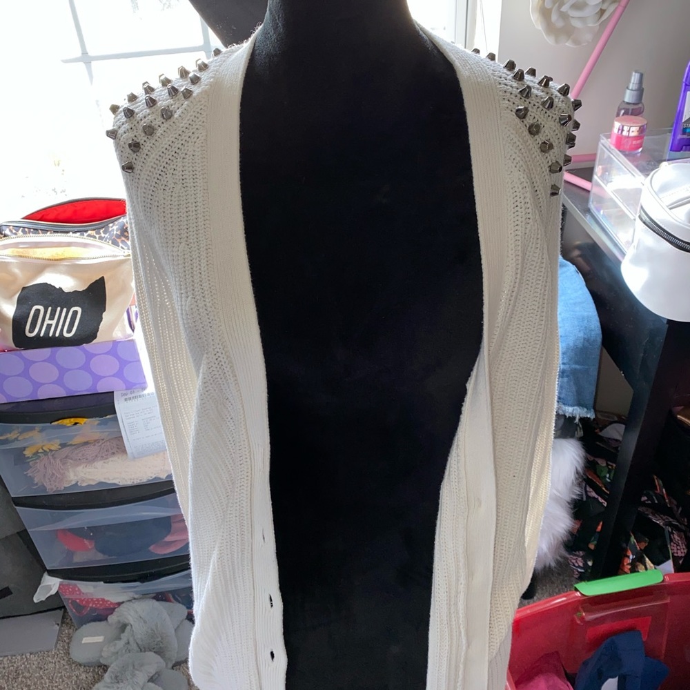 Studded express cardigan
